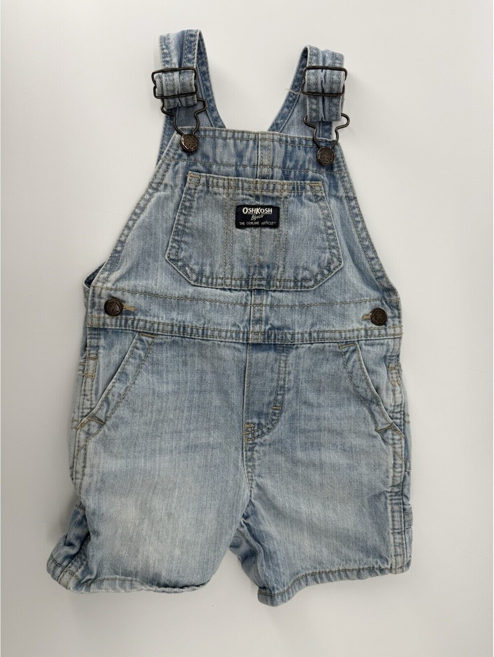 Oshkosh Shortalls Shorts Boys Infant Jean Overalls 18 Months Denim